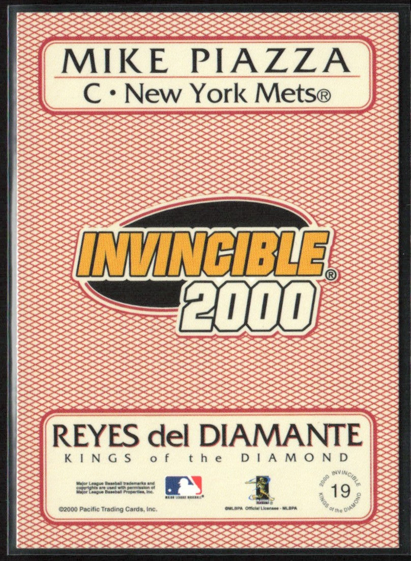 Mike Piazza 2000 Pacific Invincible Kings of the Diamond #19 New York Mets