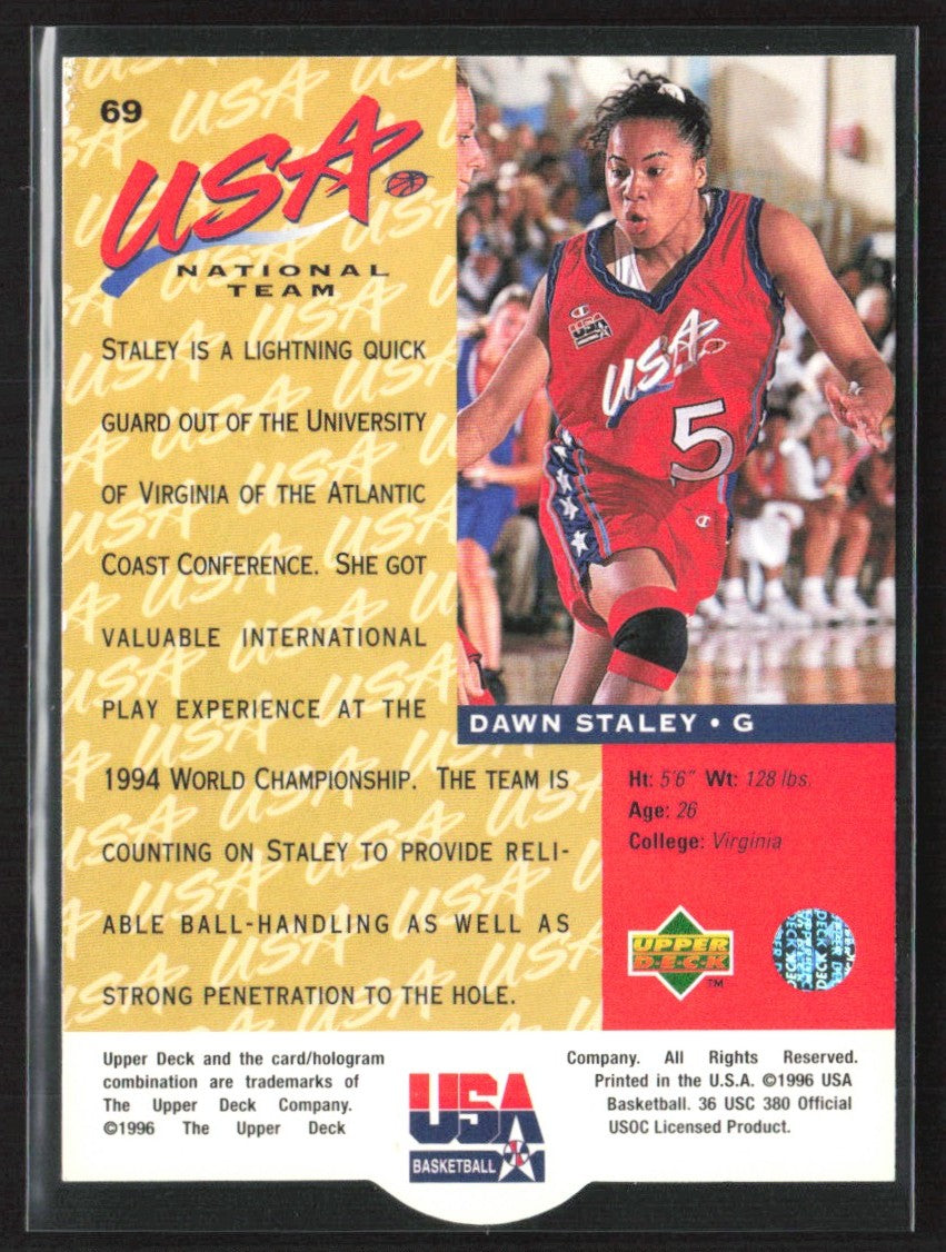 Dawn Staley 1996 Upper Deck USA #69 USA