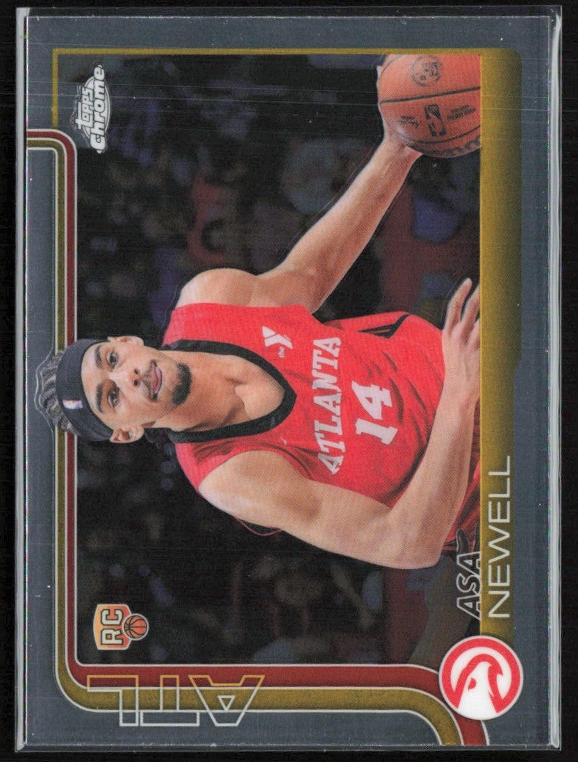 Asa Newell 2025 Topps Chrome RC #273 Atlanta Hawks