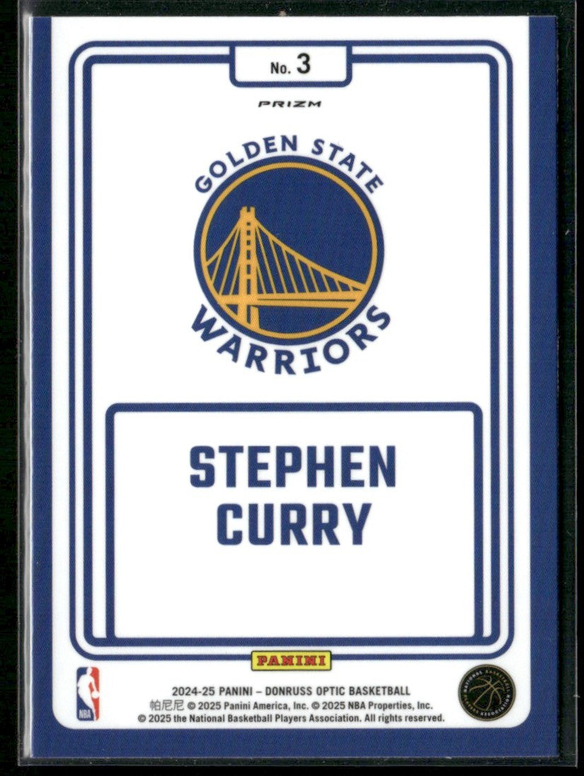 Stephen Curry 2024 Donruss Optic Winner Stays Purple Prizm #3
