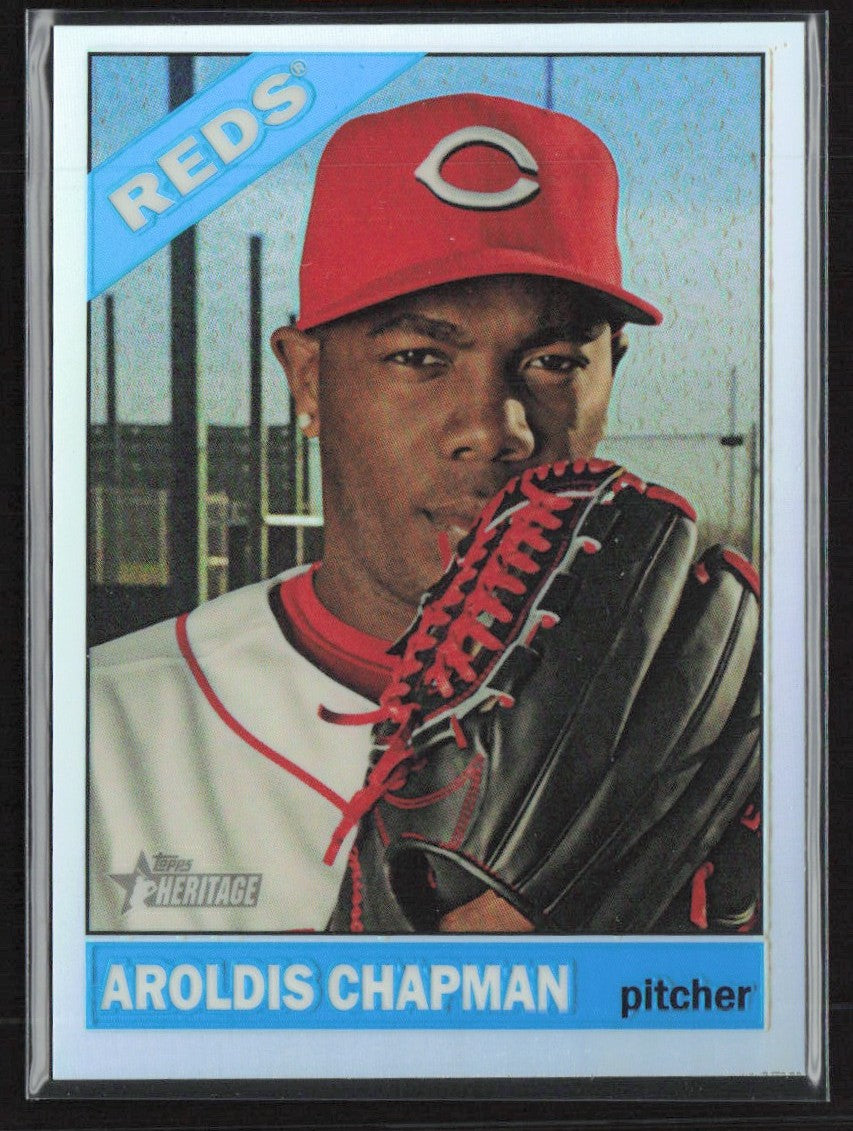 Aroldis Chapman 2015 Topps Heritage Chrome Refractor /566 #THC-140