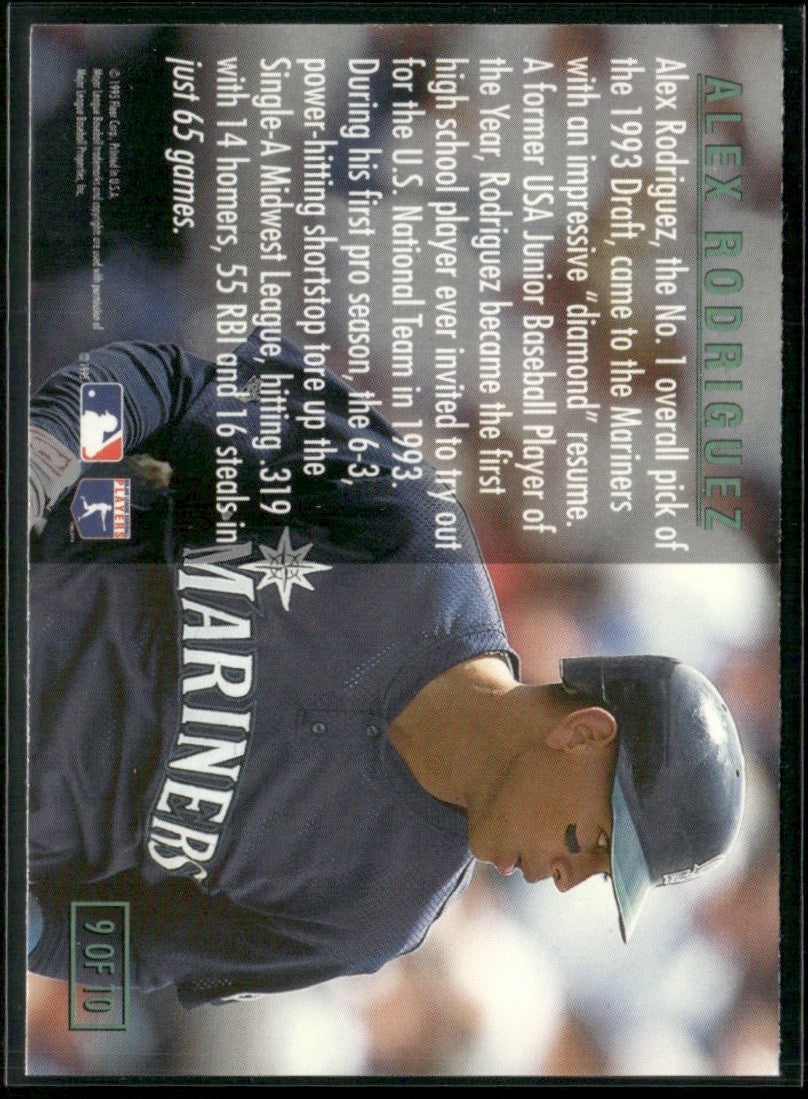 Alex Rodriguez 1995 Fleer Rookie Update #9 Seattle Mariners