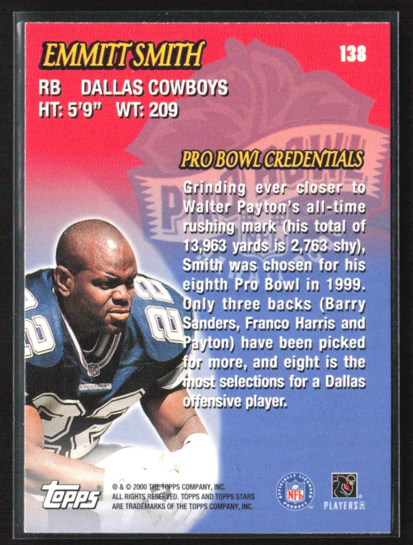 Emitt Smith 2000 Topps Stars Heroes of Hawaii #138 Dallas Cowboys