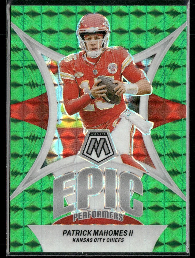 Patrick Mahomes II 2024 Panini Mosaic Epic Performers Green #EP-PH