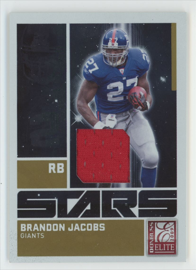 Brandon Jacobs 2009 Donruss Elite Stars Gold /299 Jersey #5 New York Giants