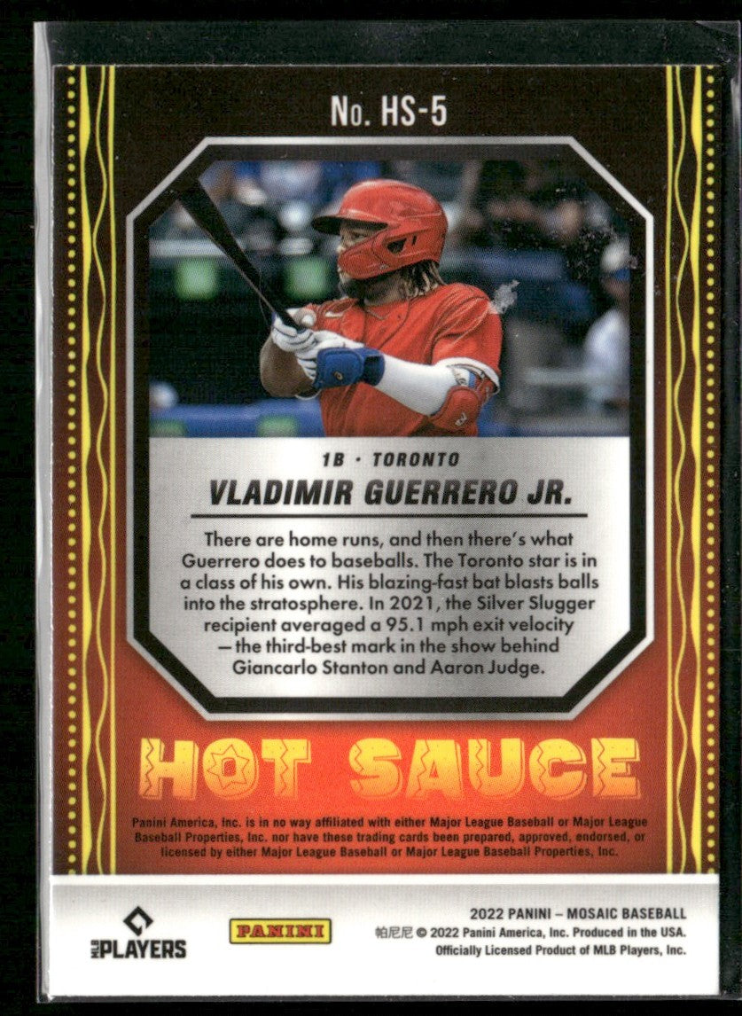 Vladimir Guerrero Jr. 2022 Panini Mosaic Hot Sauce #HS-5 Toronto Blue Jays
