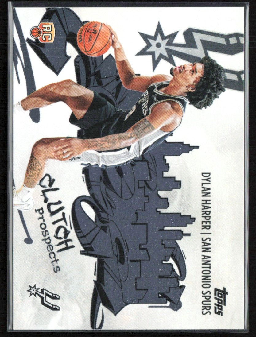 Dylan Harper 2025 Topps Clutch City Prospects RC #CC-2 San Antonio Spurs