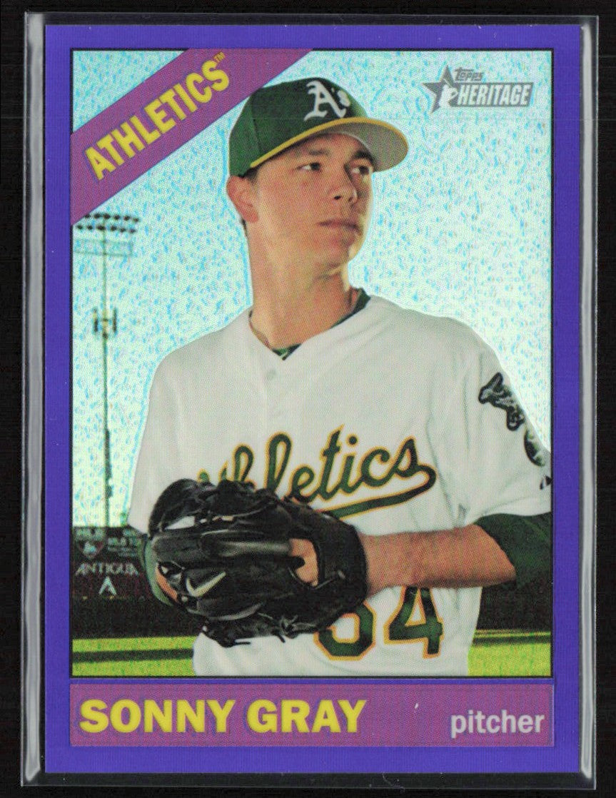 Sonny Gray 2015 Topps Heritage Chrome Purple Refractor #THC-478