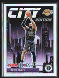 LeBron James 2023 Panini NBA Hoops Premium Stock City Edition Silver Prizm #15