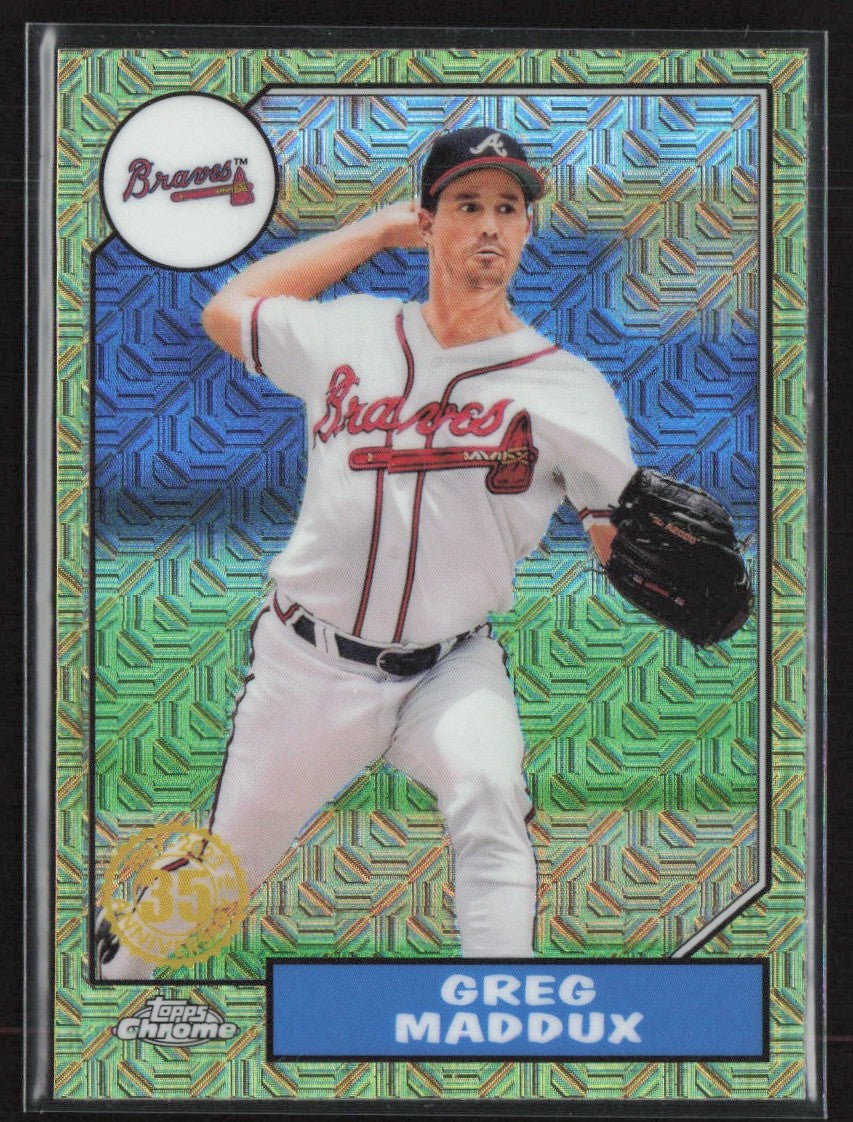Greg Maddux 2022 Topps 1987 Topps Chrome Silver Pack Mojo #T87C-83