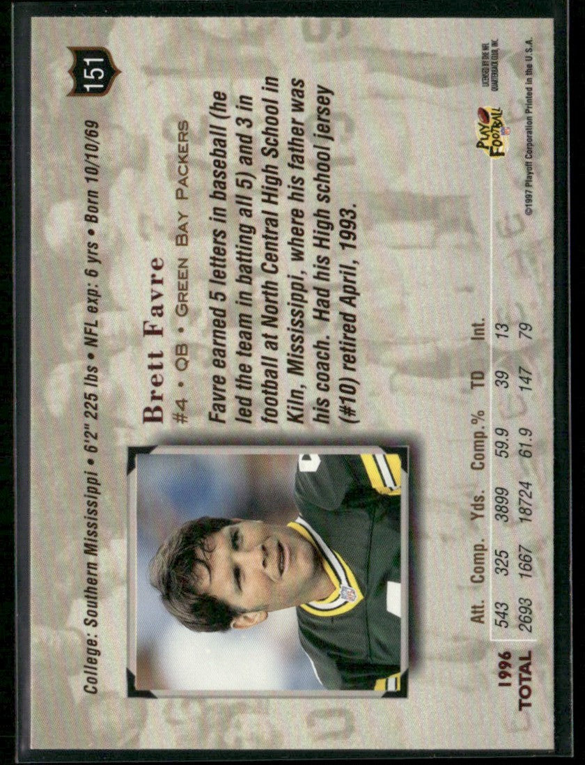 Brett Favre 1997 Playoff Absolute Beginnings #151 Green Bay Packers
