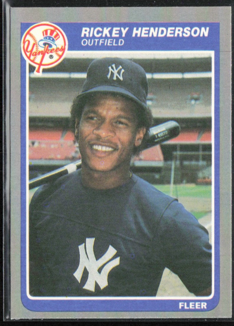 Rickey Henderson 1985 Fleer Update #U-51 New York Yankees