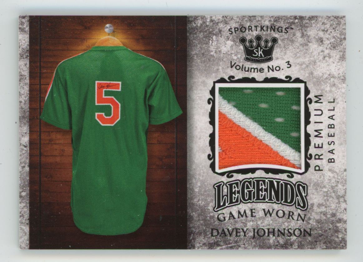 Davey Johnson 2012 SportKings Volume 3 Legends Jersey #LPM-49 Atlanta Braves