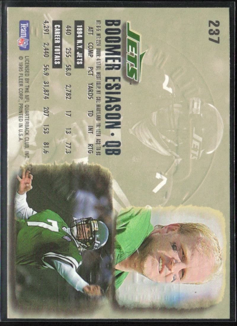 Boomer Esiason 1995 Fleer Ultra Gold Medallion #237 New York Jets