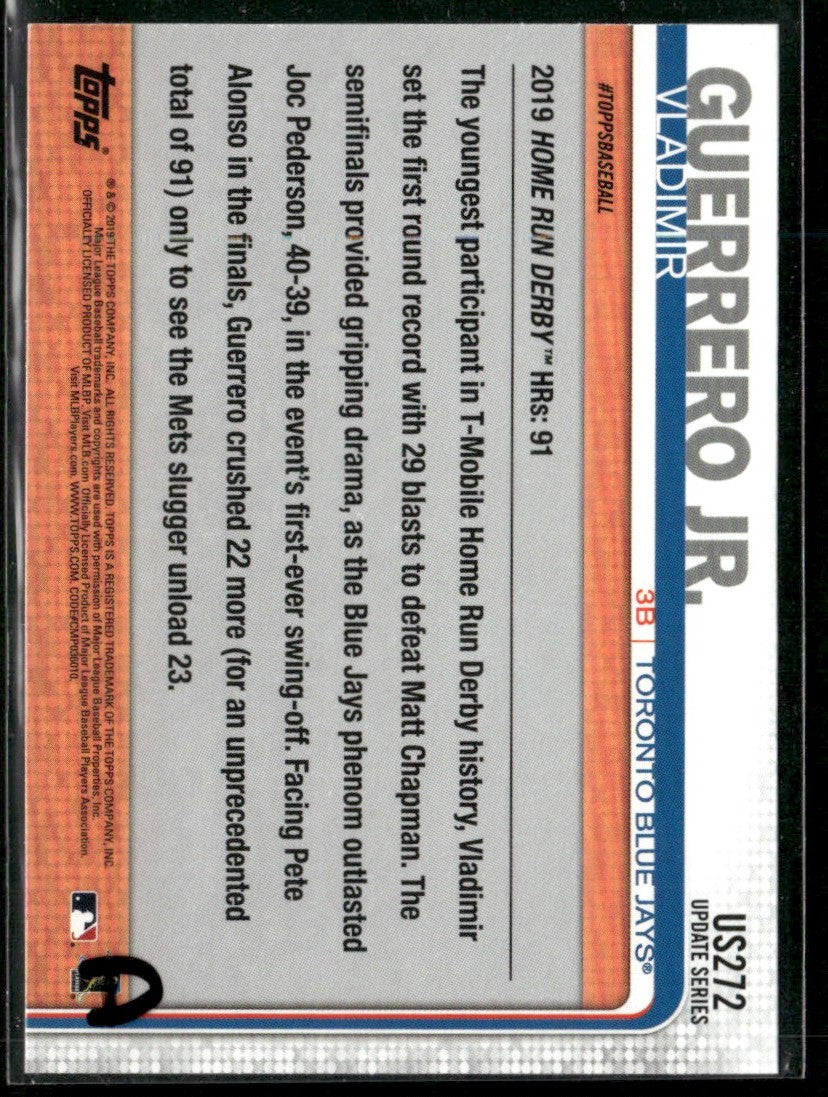 Vladimir Guerrero Jr. 2019 Topps Update RC #US272 Toronto Blue Jays