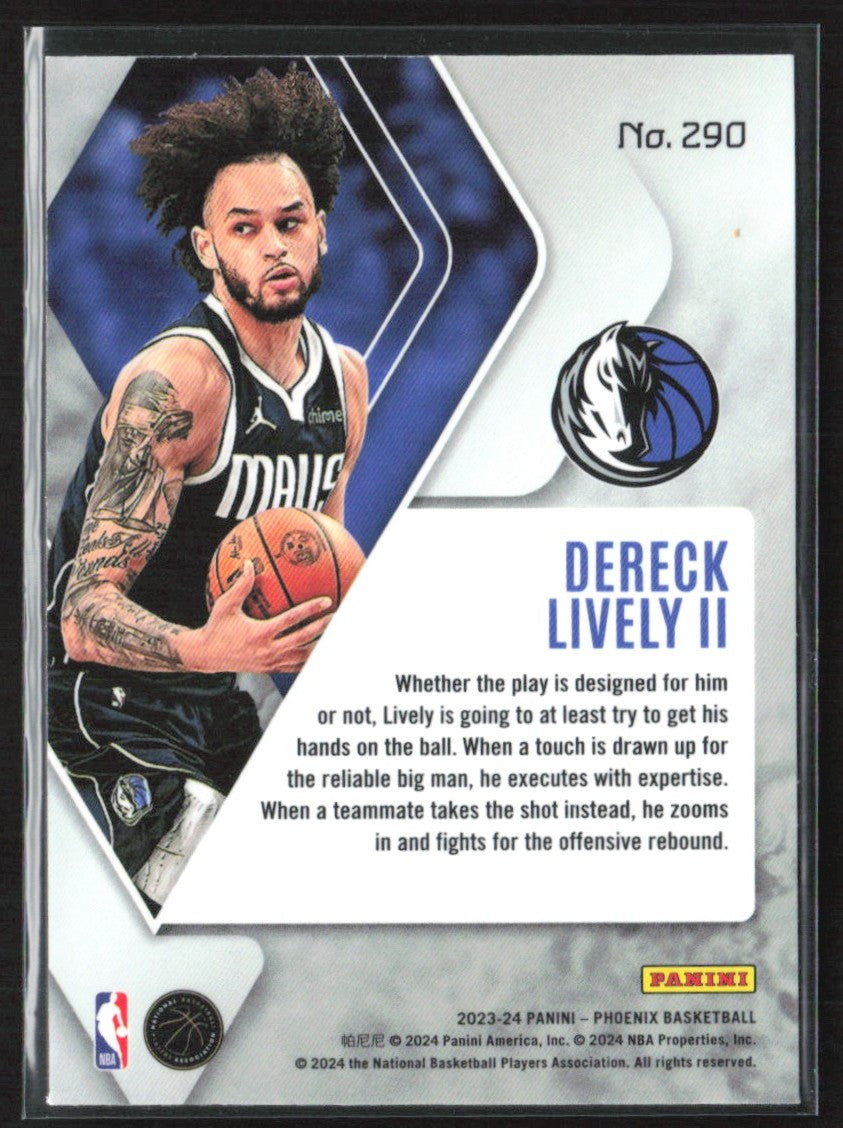 Dereck Lively II 2023 Panini Phoenix Red Ice RC #290 Dallas Mavericks