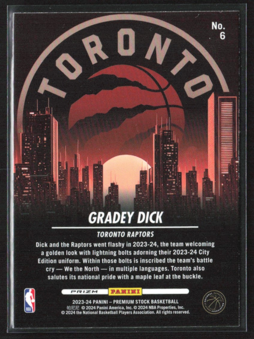 Gradey Dick 2023 Hoops Premium Stock City Edition Silver Prizm #6