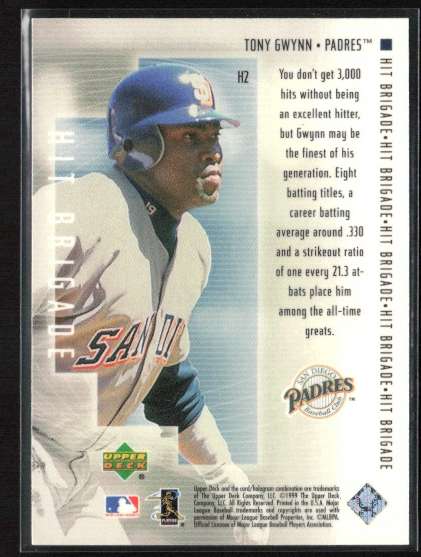 Tony Gwynn 1999 Upper Deck Hit Brigade #H2 San Diego Padres