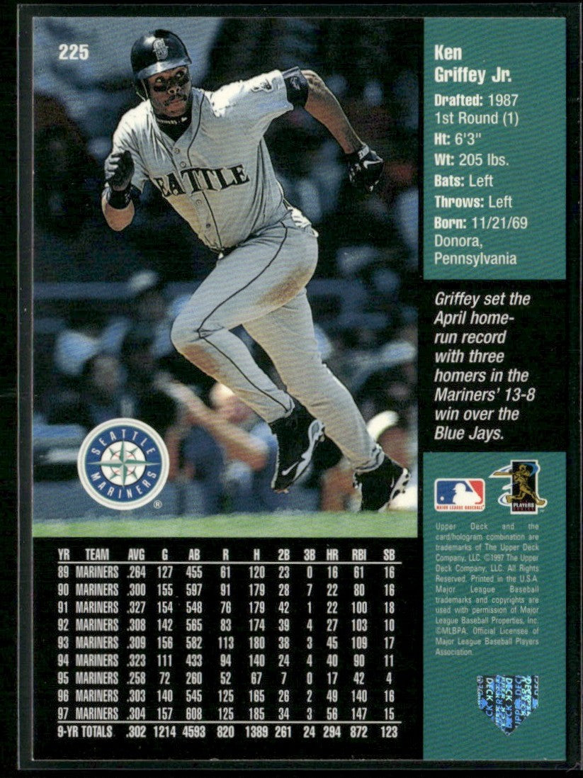 Ken Griffey Jr. 1998 Upper Deck #225 Seattle Mariners