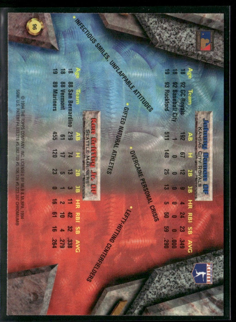 Ken Griffey Jr./Johnny Damon 1994 Bowman's Best #96