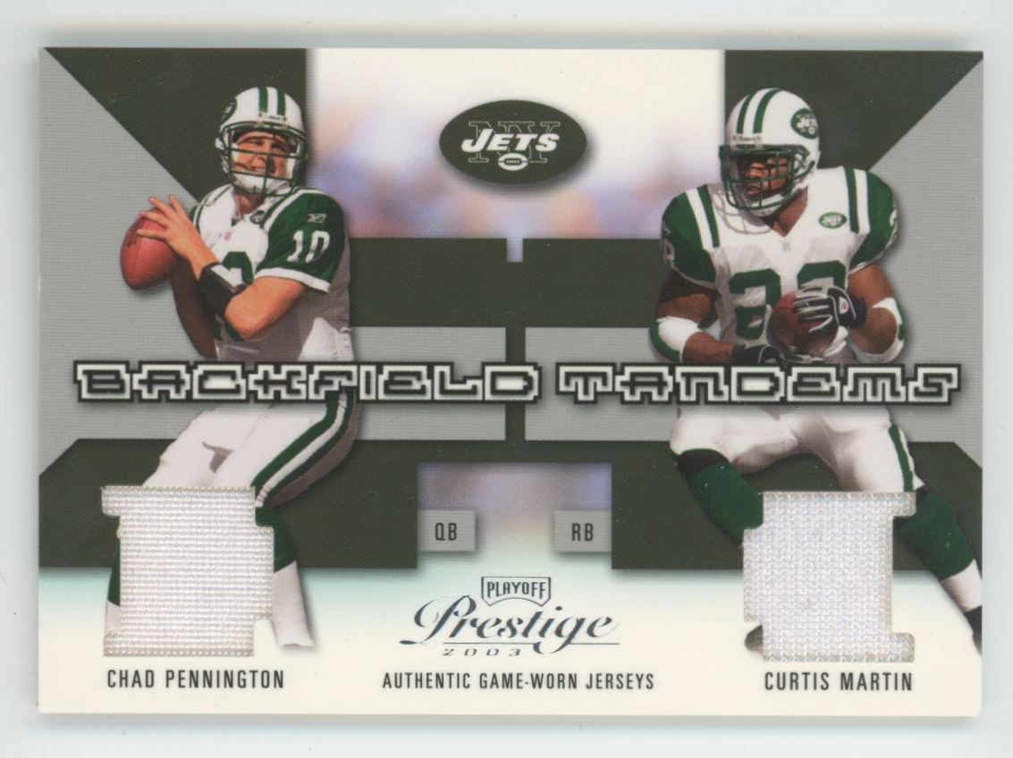 Chad Pennington/Curtis Martin 2003 Playoff Prestige Backfield Tandems /400
