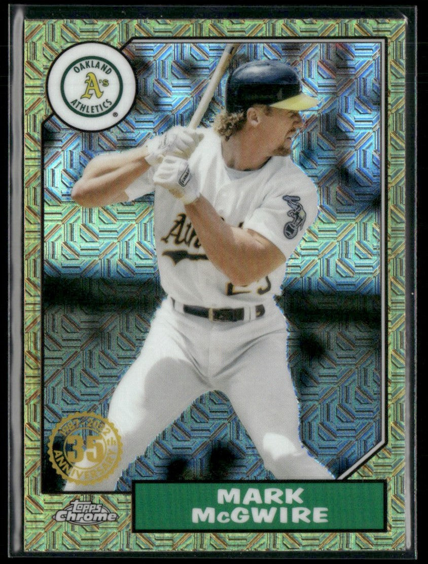 Mark McGwire 2022 Topps Chrome 1987 Silver Pack Mojo Refractor #T87C-80