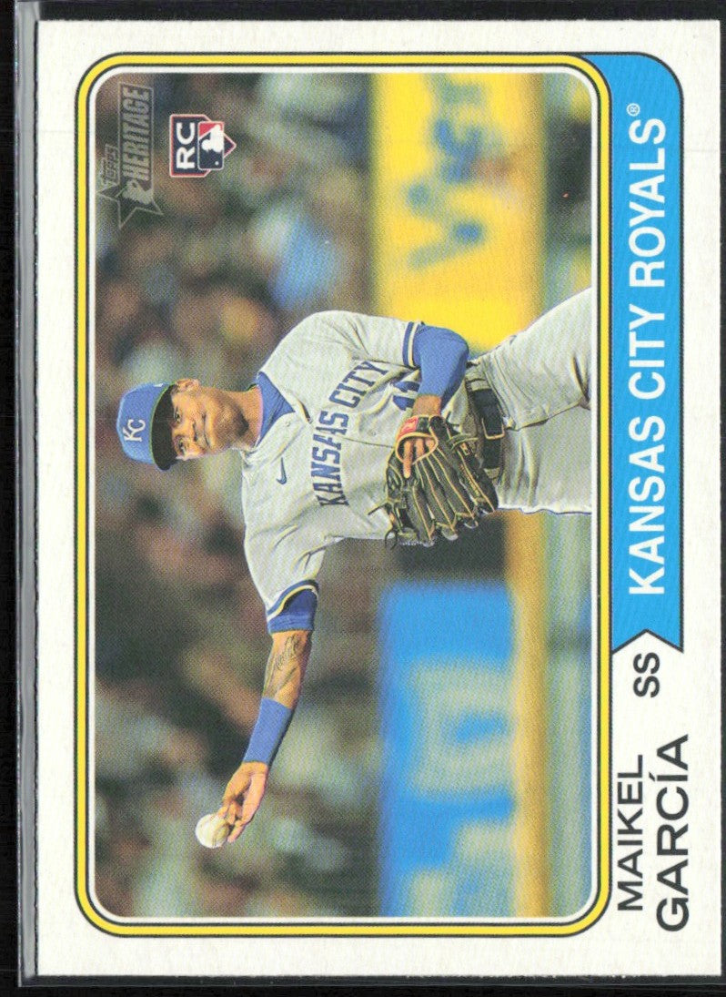 Maikel Garcia 2023 Topps Heritage RC #311 Kansas City Royals