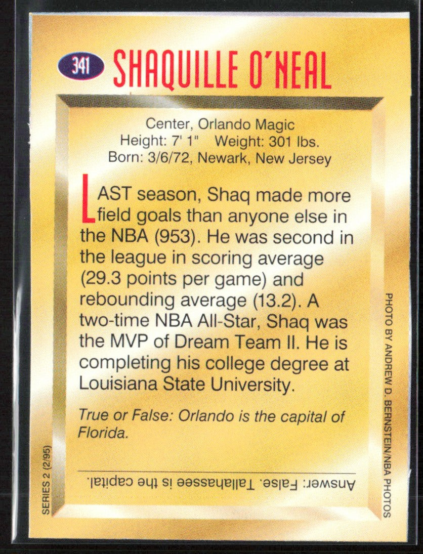 Shaquille O'Neal 1995 Sports Illustrated for Kids #341 Orlando Magic