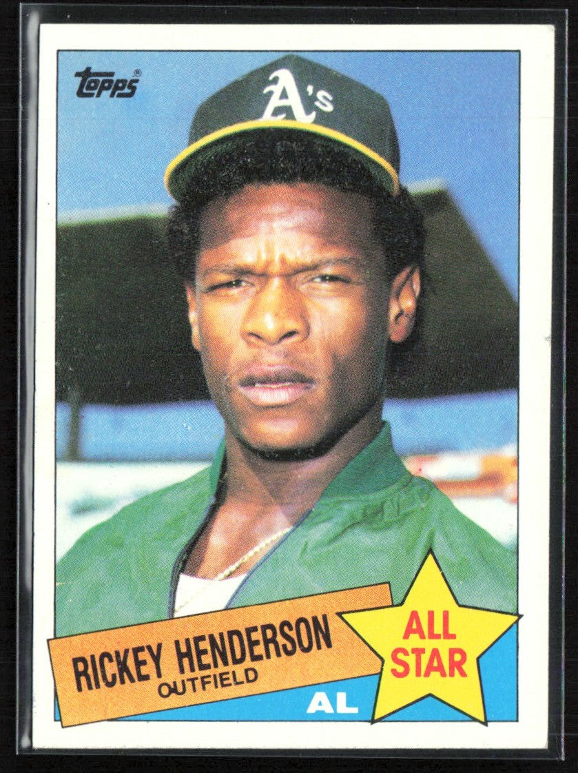 Rickey Henderson 1985 Topps All-Star #706 Oakland Athletics