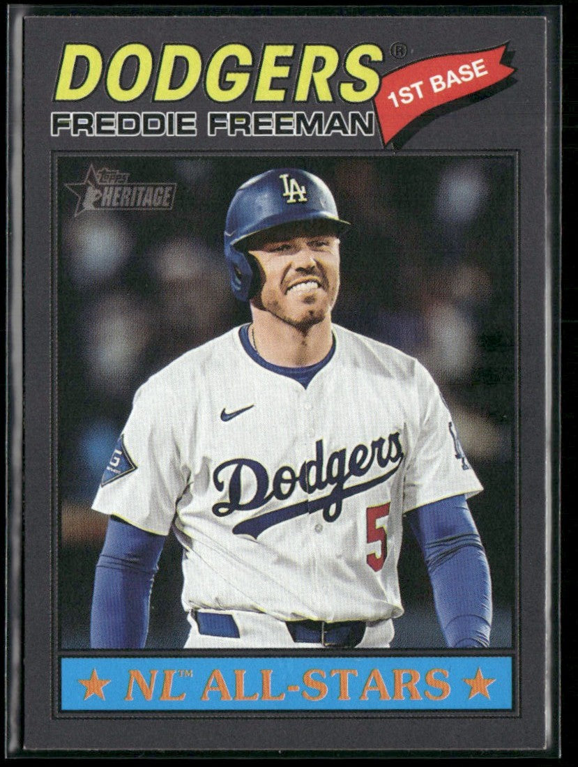 Freddie Freeman 2026 Topps Heritage Dark Gray #350 Los Angeles Dodgers