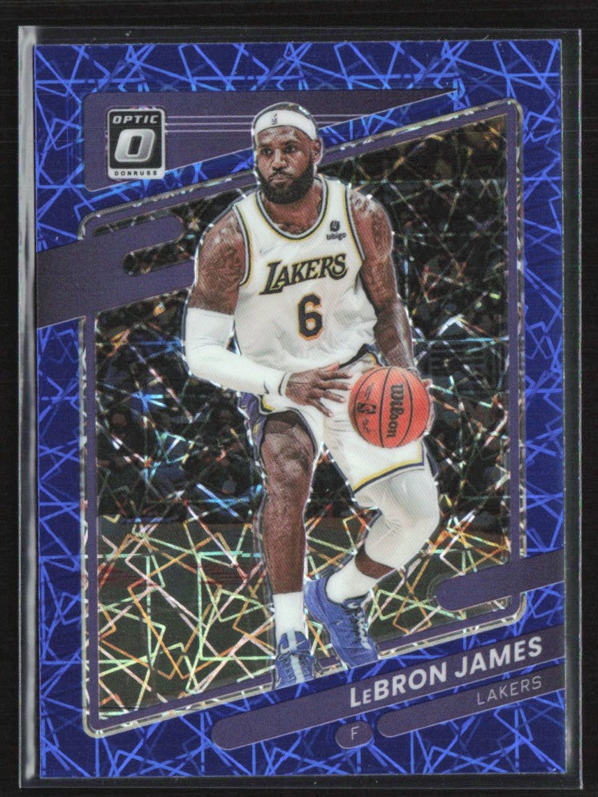 LeBron James 2021 Donruss Optic Blue Velocity #41 Los Angeles Lakers