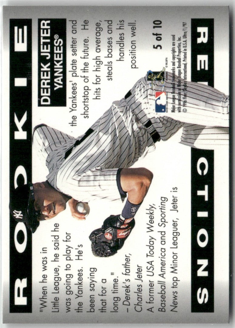 Derek Jeter 1997 Fleer Ultra Rookie Reflections #5 New York Yankees