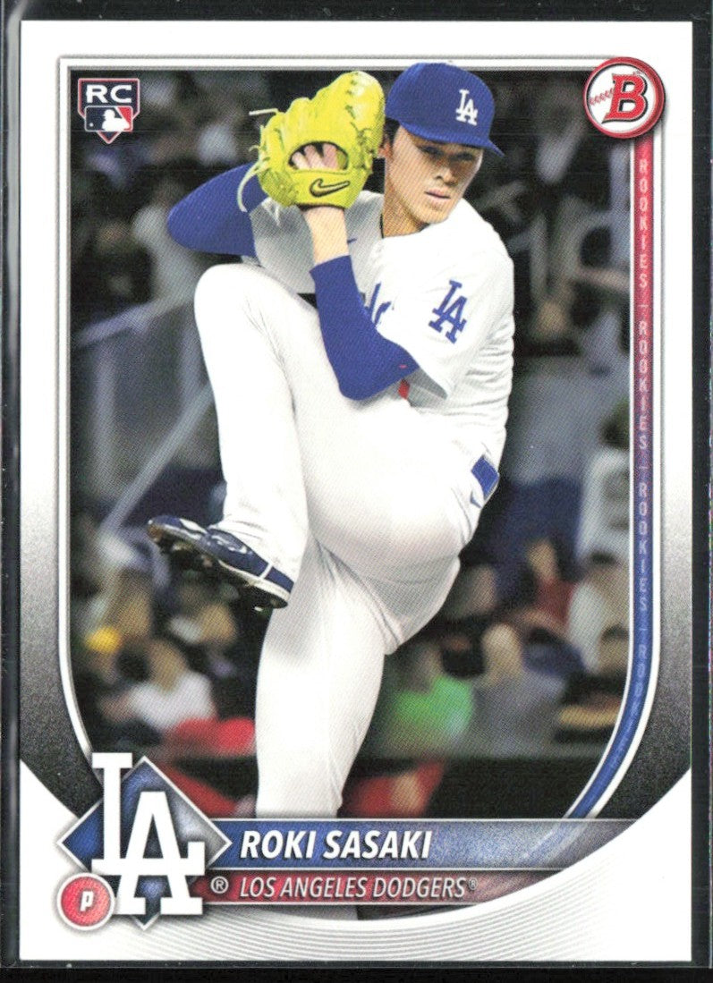 Roki Sasaki 2025 Bowman RC #12 Los Angeles Dodgers