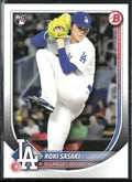 Roki Sasaki 2025 Bowman RC #12 Los Angeles Dodgers
