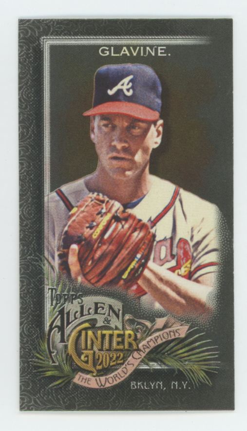 Tom Glavine 2022 Topps Allen & Ginter Mini Black #252 Atlanta Braves