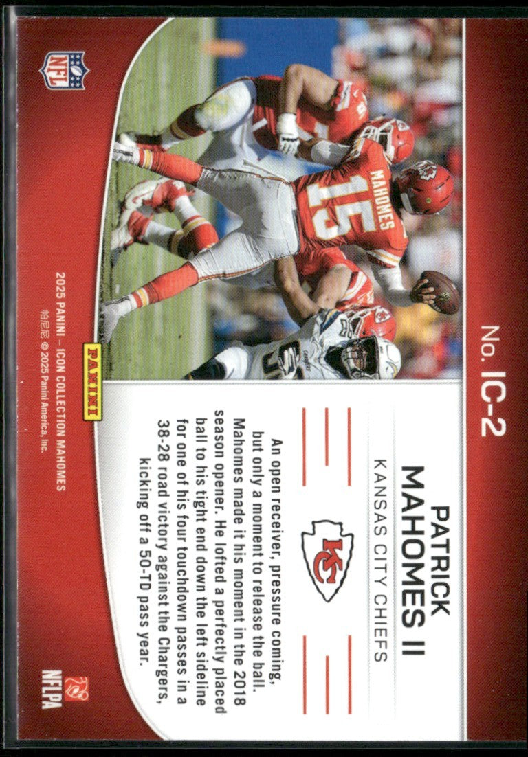Patrick Mahomes II 2025 Panini Icon Collection Highlights #IC-2