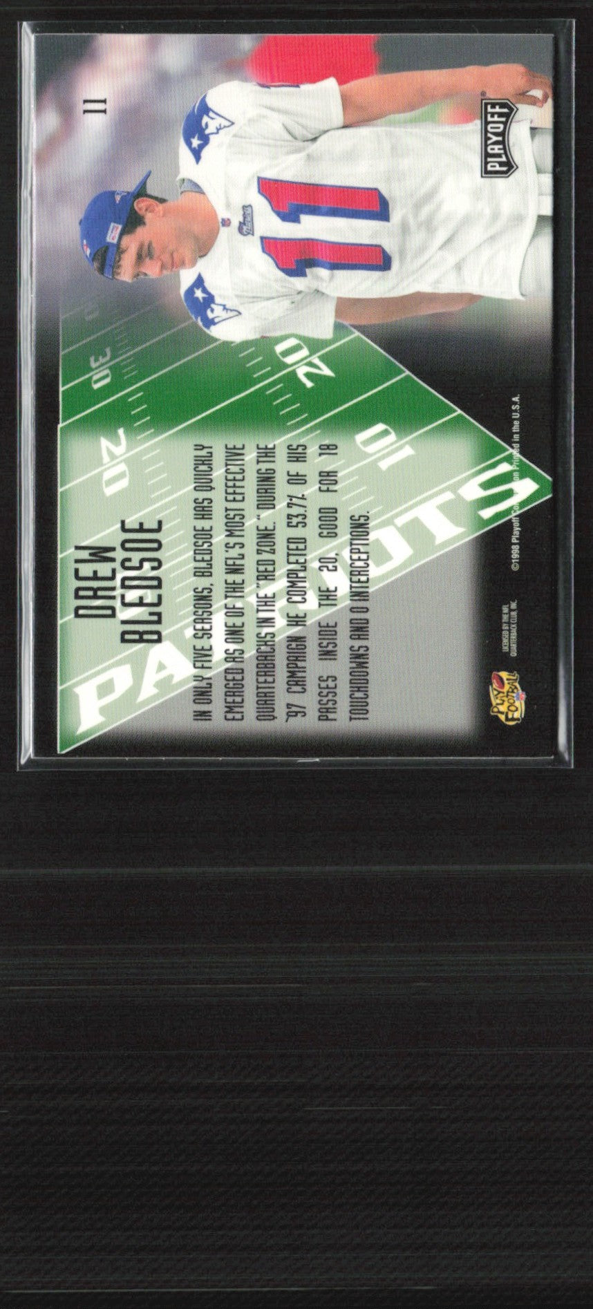 Drew Bledsoe 1998 Playoff Absolute SSD Red Zone #11 New England Patriots