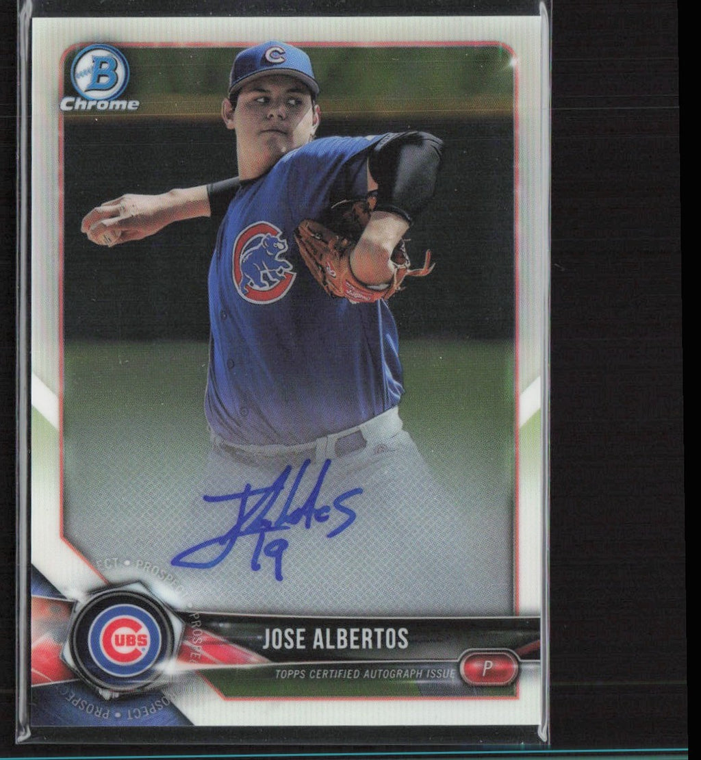 Jose Albertos 2018 Bowman Chrome AUTO #BCPA-JAL Chicago Cubs
