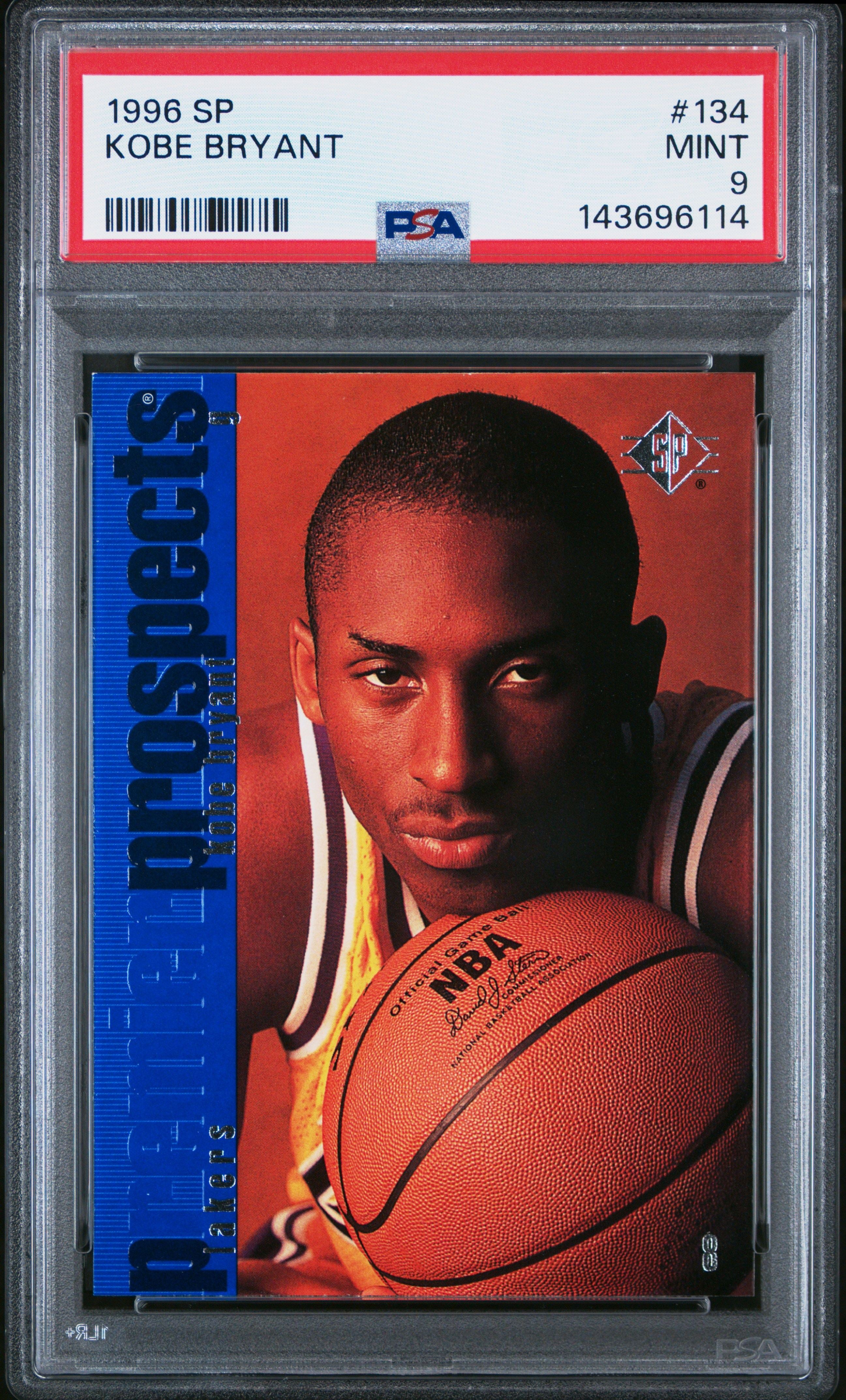 Kobe Bryant 1996 SP Premier Prospects RC psa 9 #134 Los Angeles Lakers