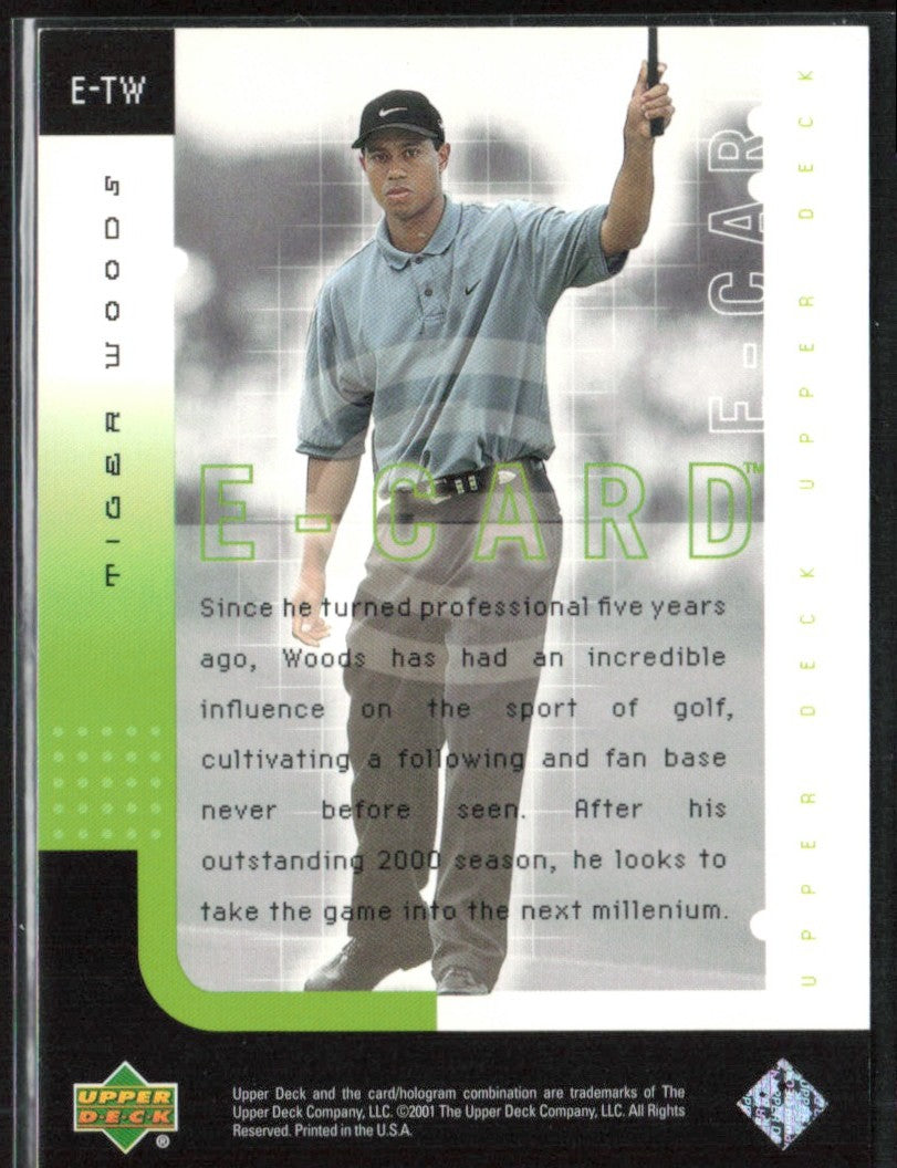Tiger Woods 2001 Upper Deck e-Card #E-TW