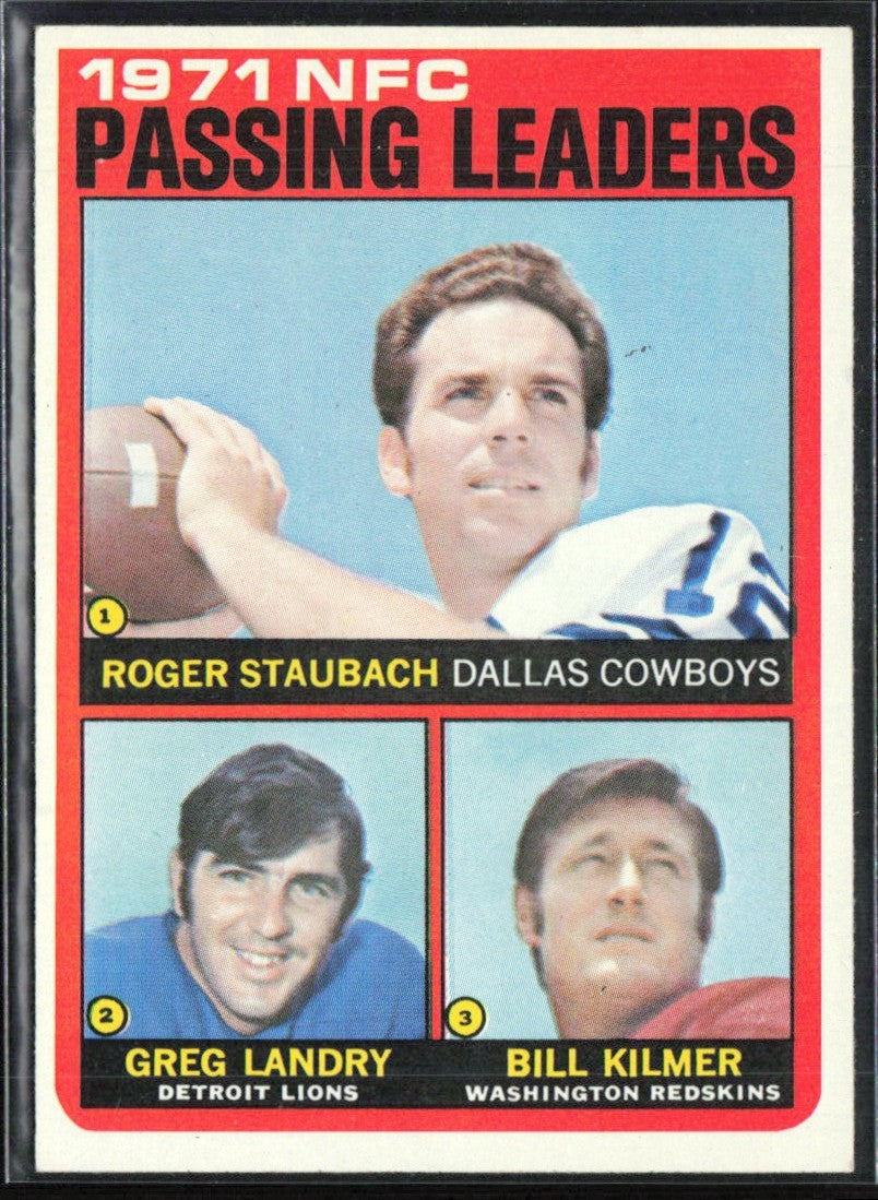 Roger Staubach Landry Kilmer 1971 Topps #4 Dallas Cowboys