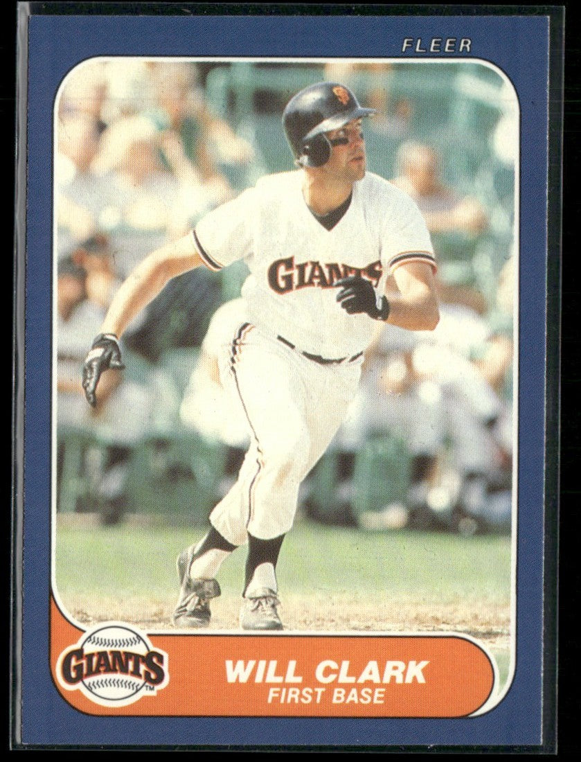Will Clark 1986 Fleer Update RC #U-25 San Francisco Giants
