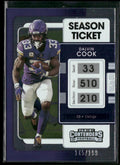 Dalvin Cook 2021 Panini Contenders Playoff Ticket /199 #65 Minnesota Vikings
