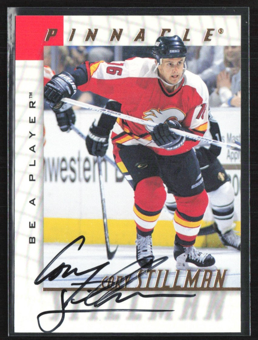 Cory Stillman 1997 Pinnacle Be a Player AUTO #24 Calgary Flames