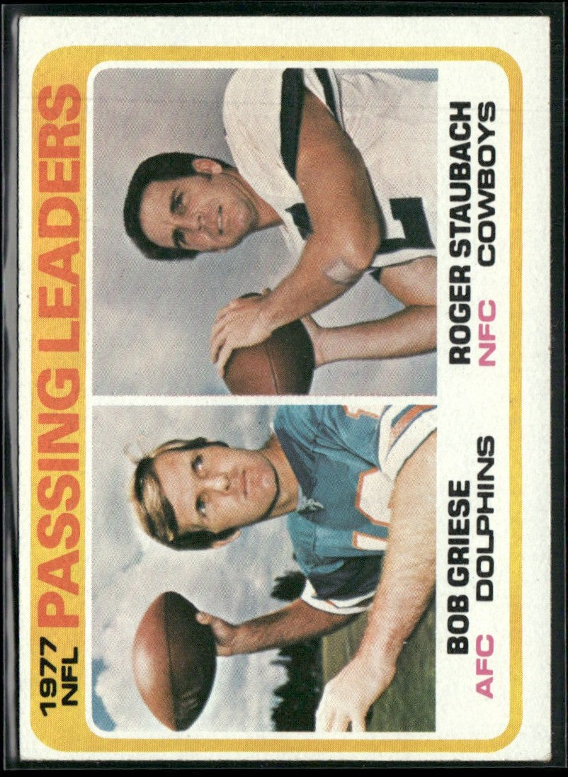 Bob Griese/Roger Staubach 1978 Topps #331 Miami Dolphins/Dallas Cowboys
