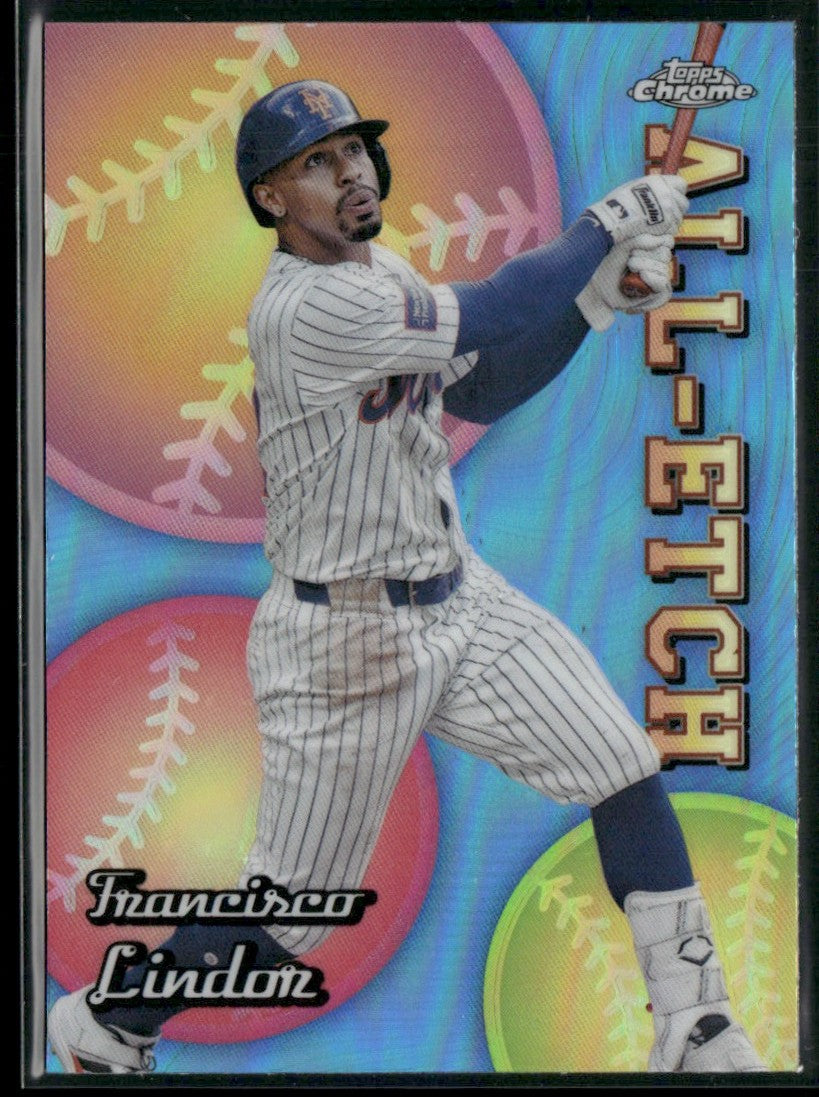 Francisco Lindor 2024 Topps Chrome Update All-Etch #CAEU-5 New York Mets