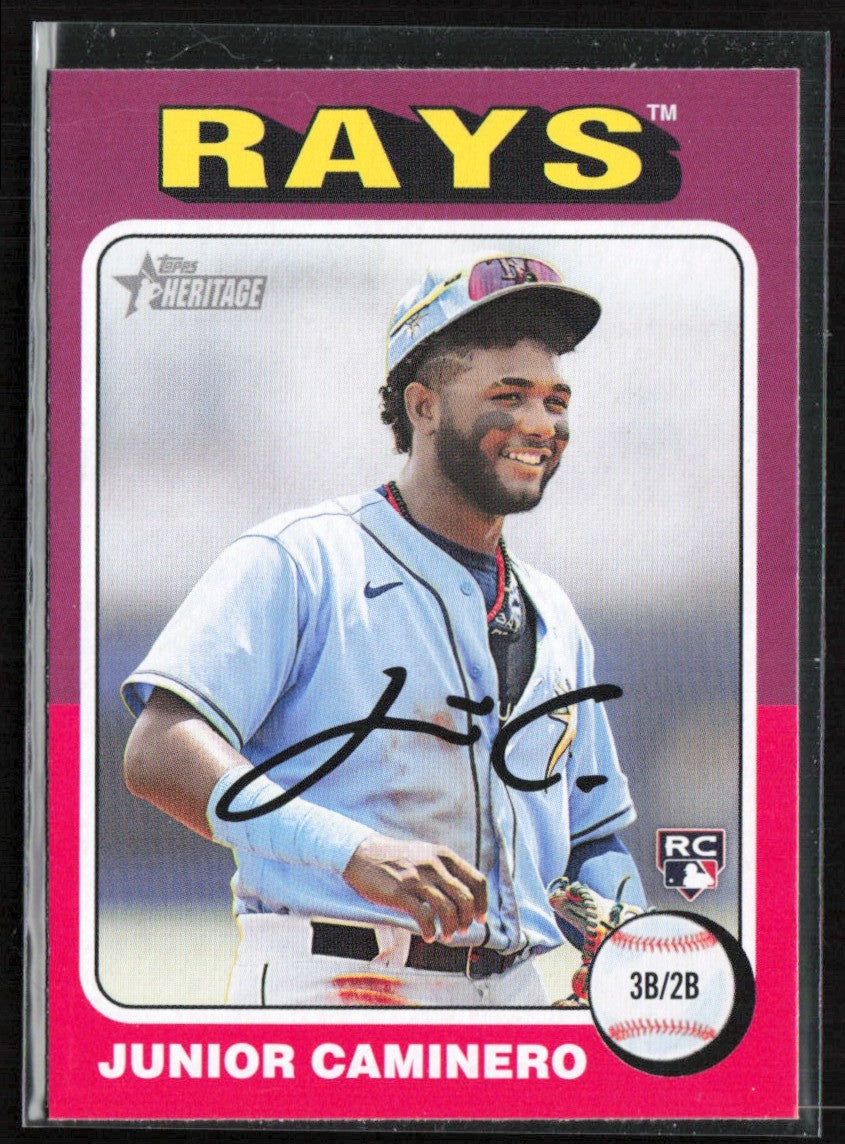 Junior Caminero 2024 Topps Heritage RC #267 Tampa Bay Rays