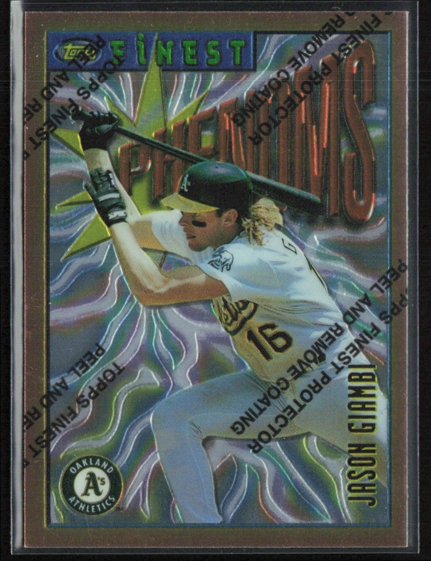 Jason Giambi 1996 Topps Finest #159 Oakland Athletics