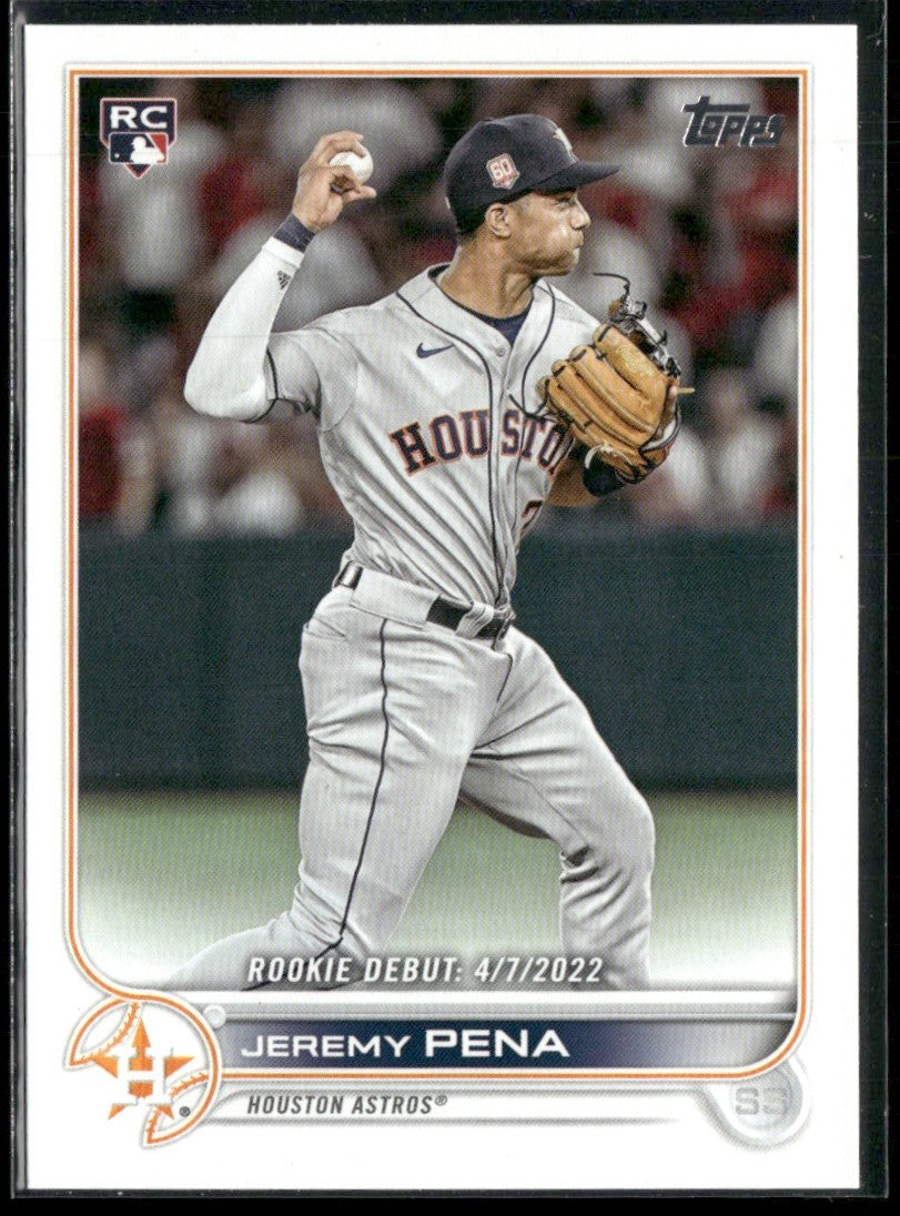 Jeremy Pena 2022 Topps Update RC #US276 Houston Astros