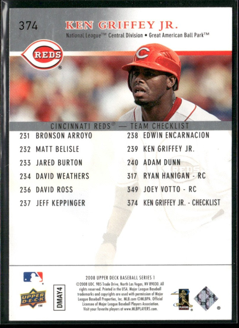Ken Griffey Jr. 2008 Upper Deck #374 Cincinnati Reds